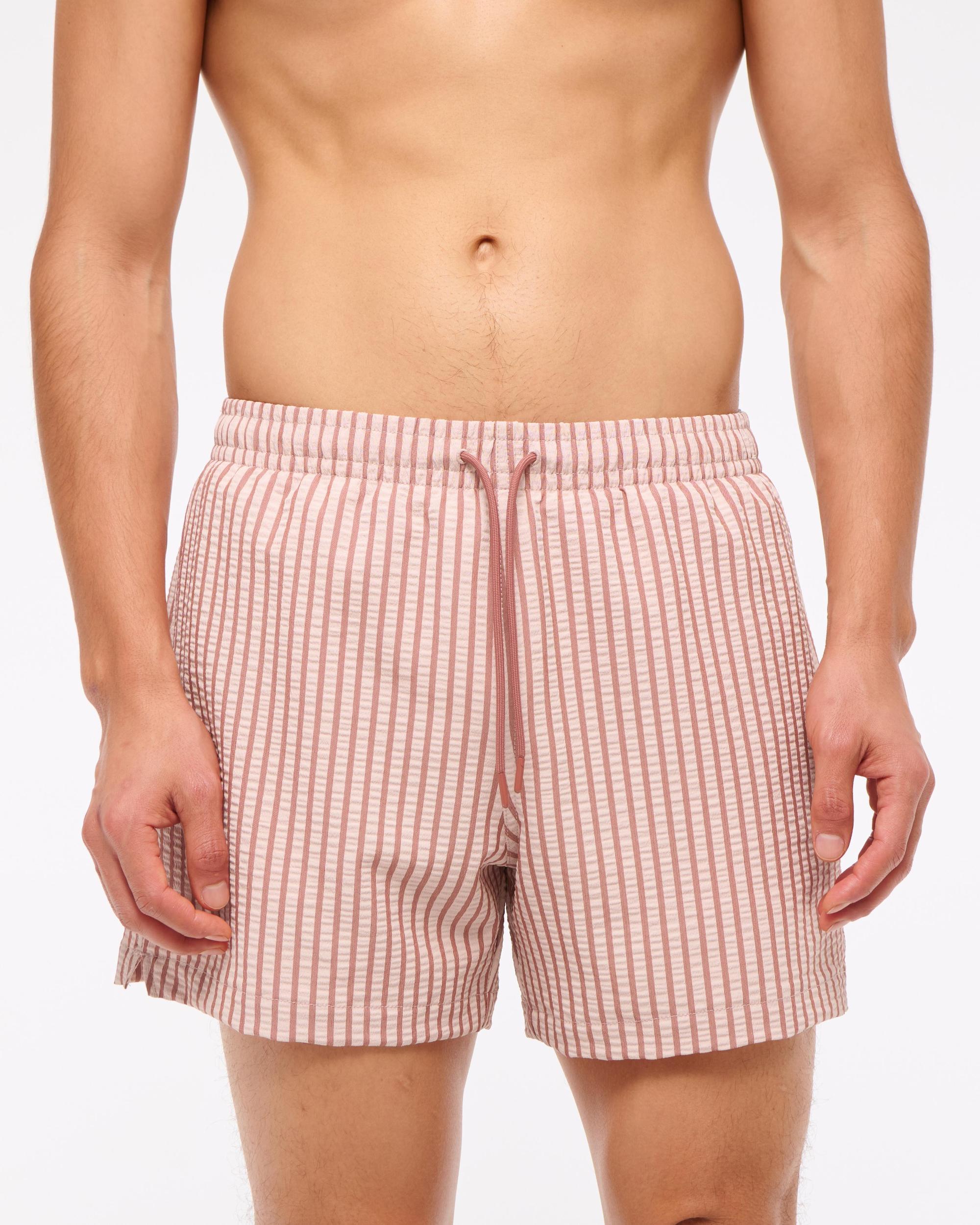 Pull-On Wide Seersucker Swim Trunk Product Image
