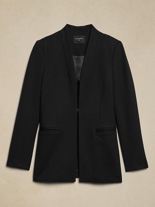 Ponte Collarless Blazer Product Image