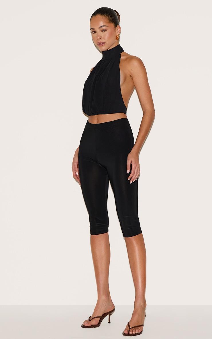 Black Bubble Hem Chiffon Long Top Product Image