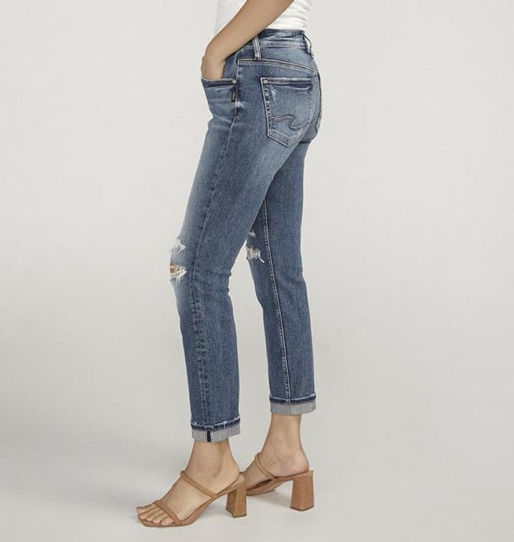 SALE Silver Jeans Co® Ladies' Boyfriend MR Slim Leg Jeans Product Image