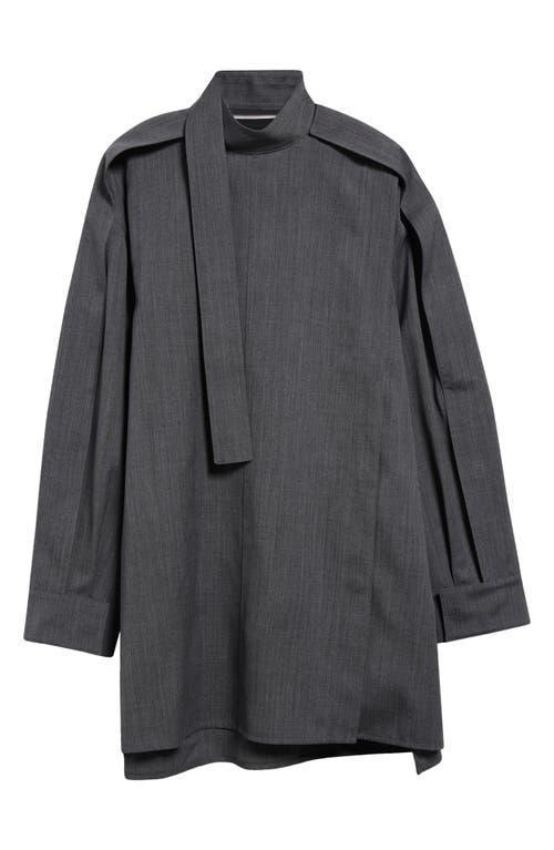 JIL SANDER Neck Strap Boxy Wool Top In 030 Volcanic Glass Product Image