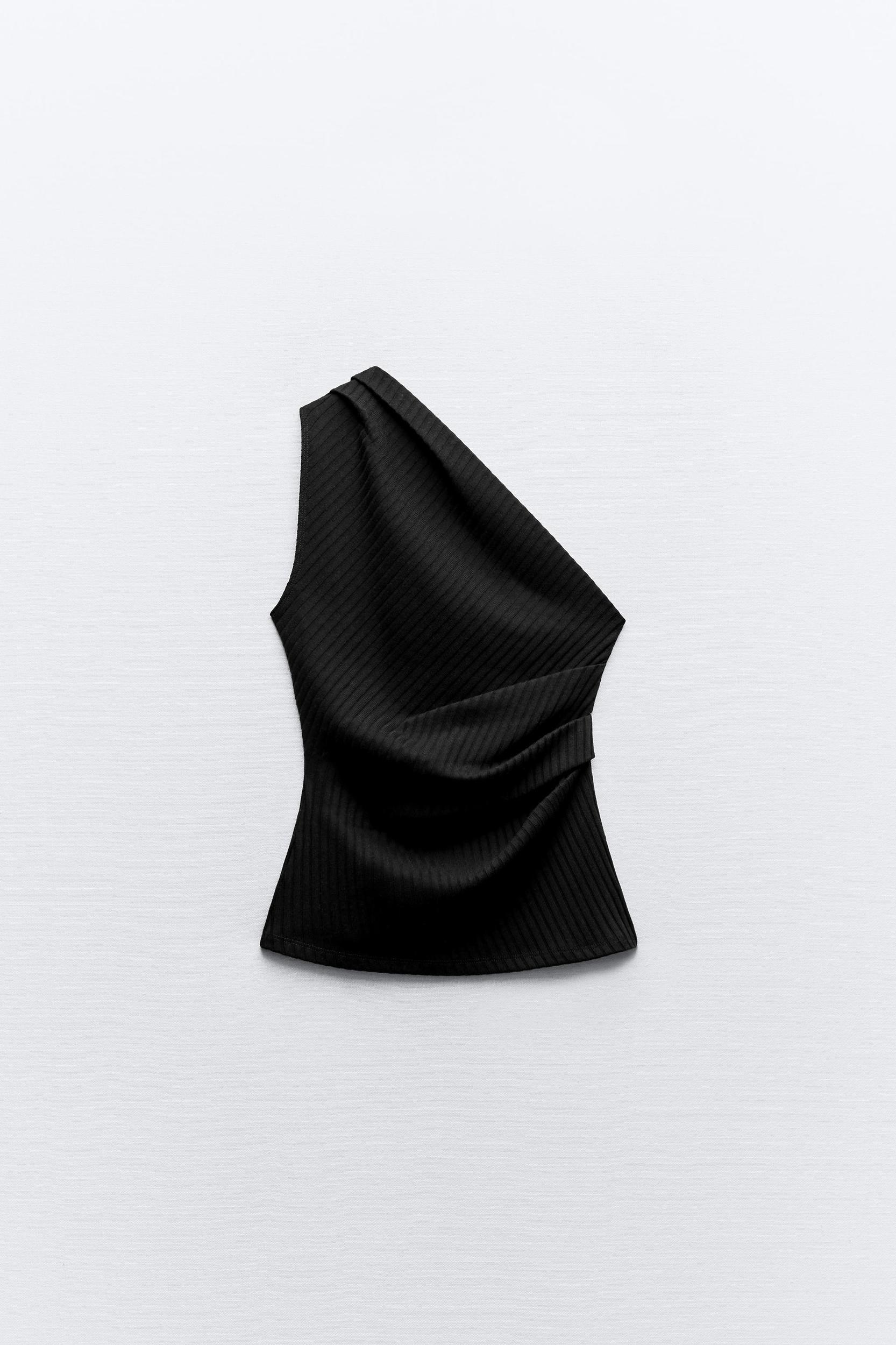 ASYMMETRIC RIBBED TOP Product Image