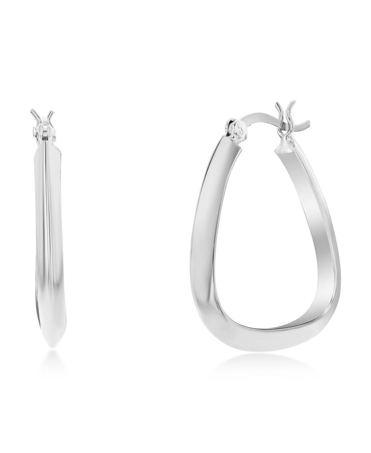 Argento Bella Triangle-Shaped Hoop Earrings, Women's, Sterling Product Image