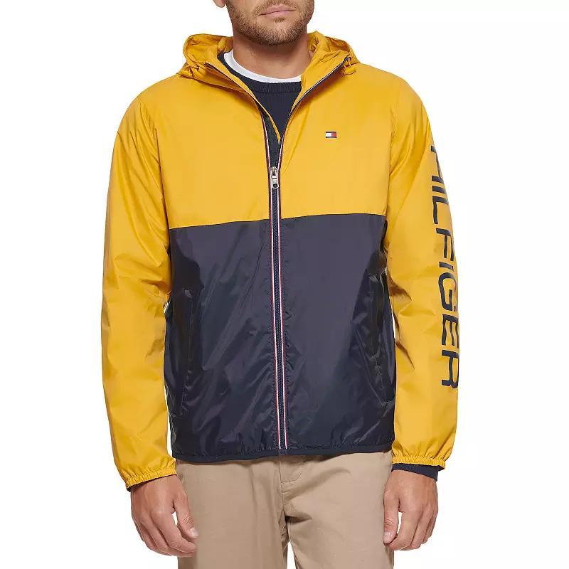Men's Tommy Hilfiger Hooded Rain Slicker Jacket, Size: XXL, Yellow Product Image