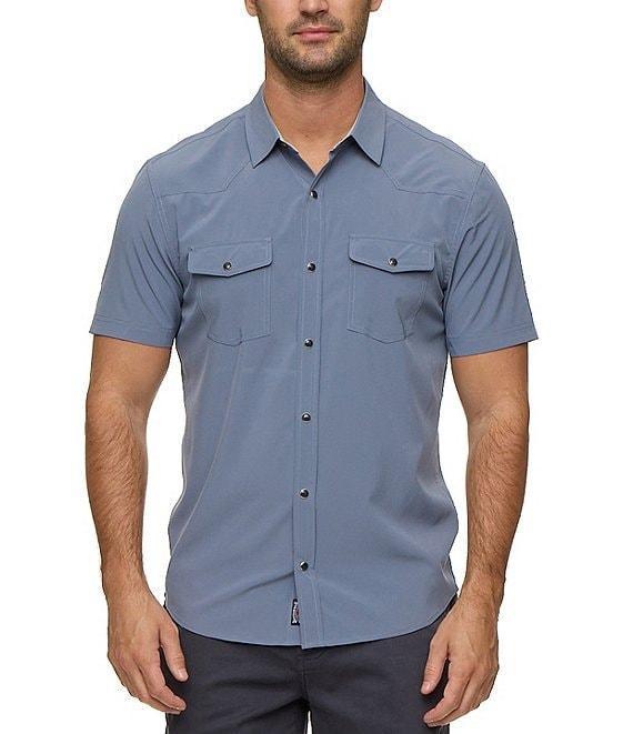 Flag and Anthem Longmont UPF Performance Solid Short Sleeve Woven Western Shirt Product Image