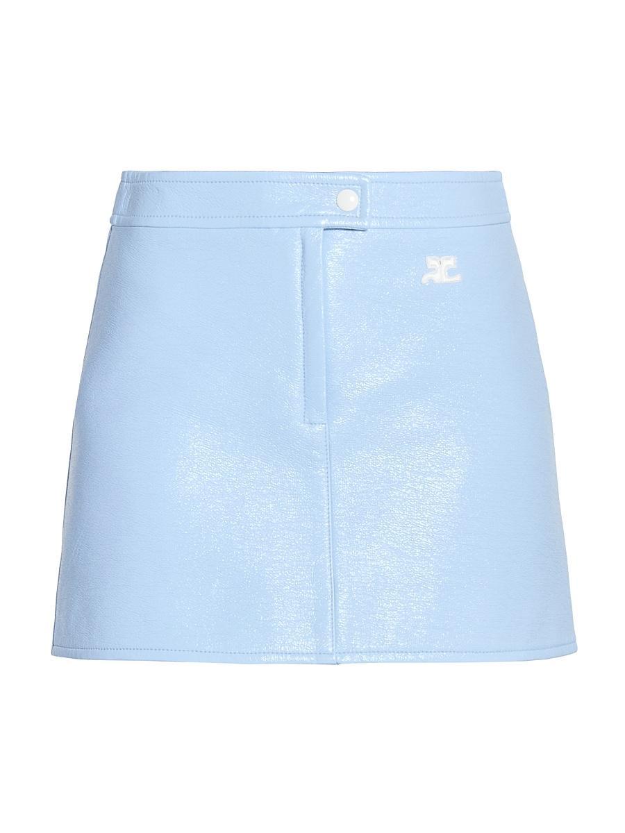Womens Reedition Vinyl A-Line Miniskirt Product Image