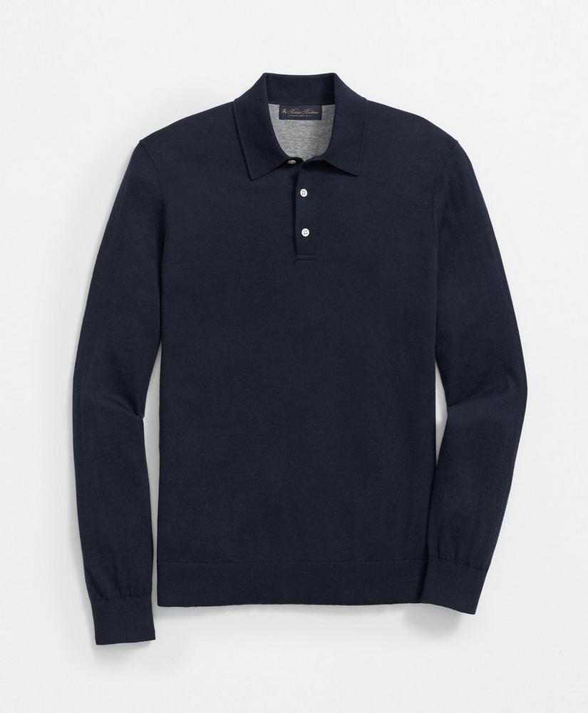 Luxe Polo Sweater In Cotton-Cashmere Product Image