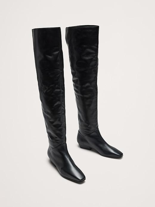 Italian Leather Over-The-Knee Boot Product Image