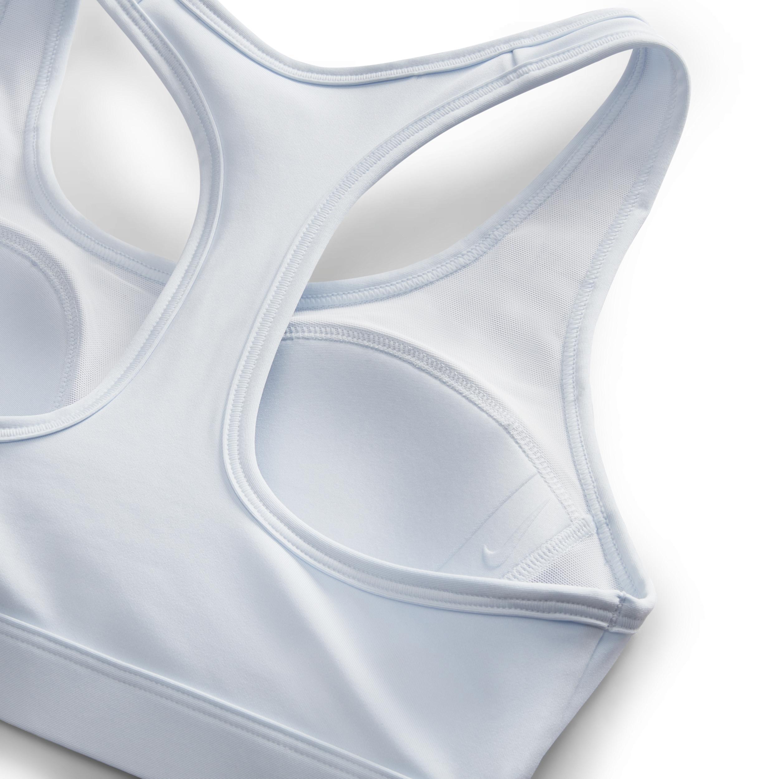Nike Women's Swoosh Medium Support Sports Bra in White/White Size 2XL 100% Polyester/Spandex Product Image
