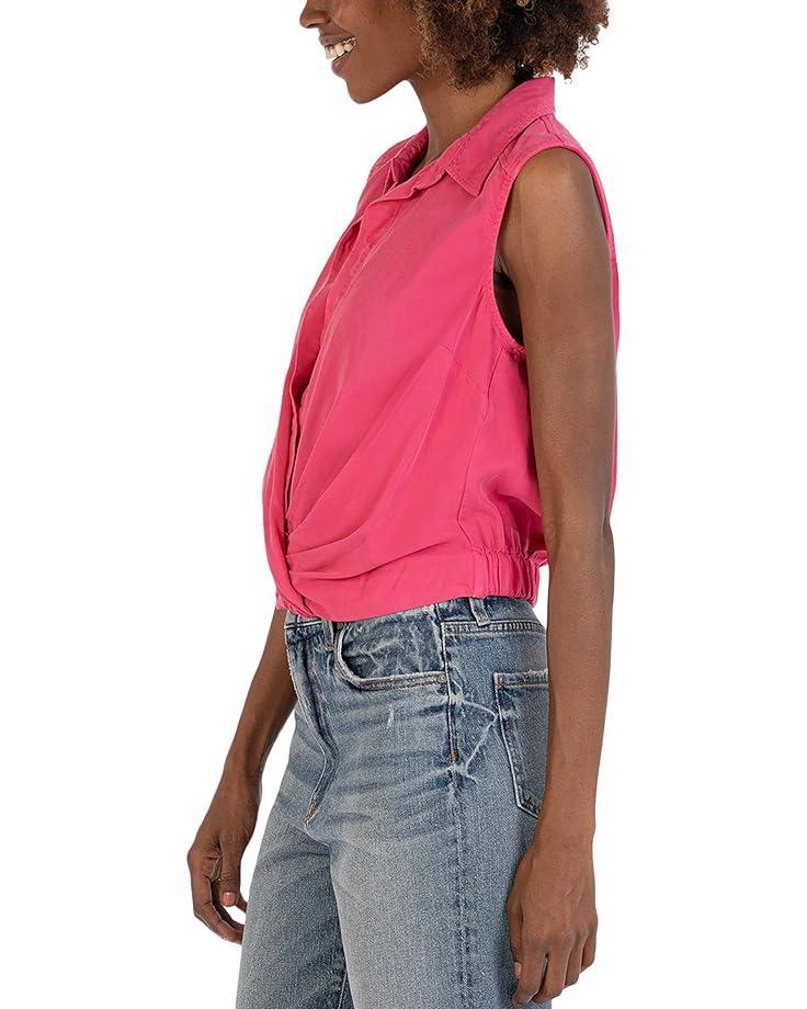 Wrap Front Sleeveless Blouse Product Image