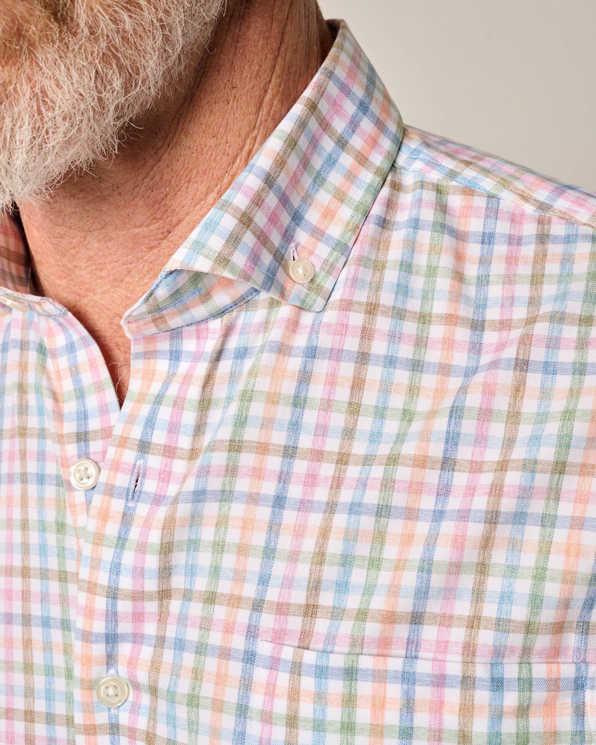 Short Sleeve Performance Button Up Shirt - Kyler Male Product Image