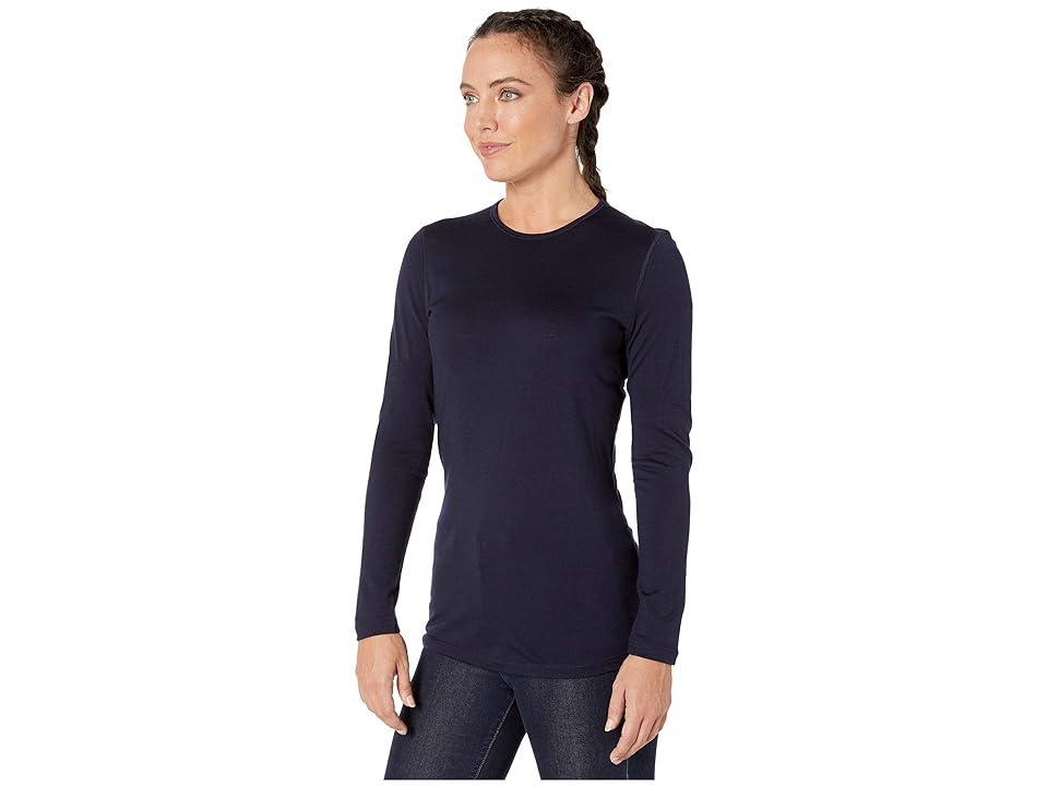 Icebreaker 200 Oasis Merino Baselayer Long Sleeve Crewe (Midnight 1) Women's Clothing Product Image