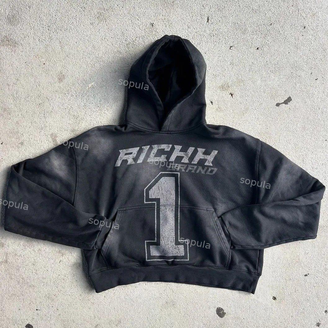 Vintage Angels Descend Graphic Acid Washed Oversized Hoodie Product Image