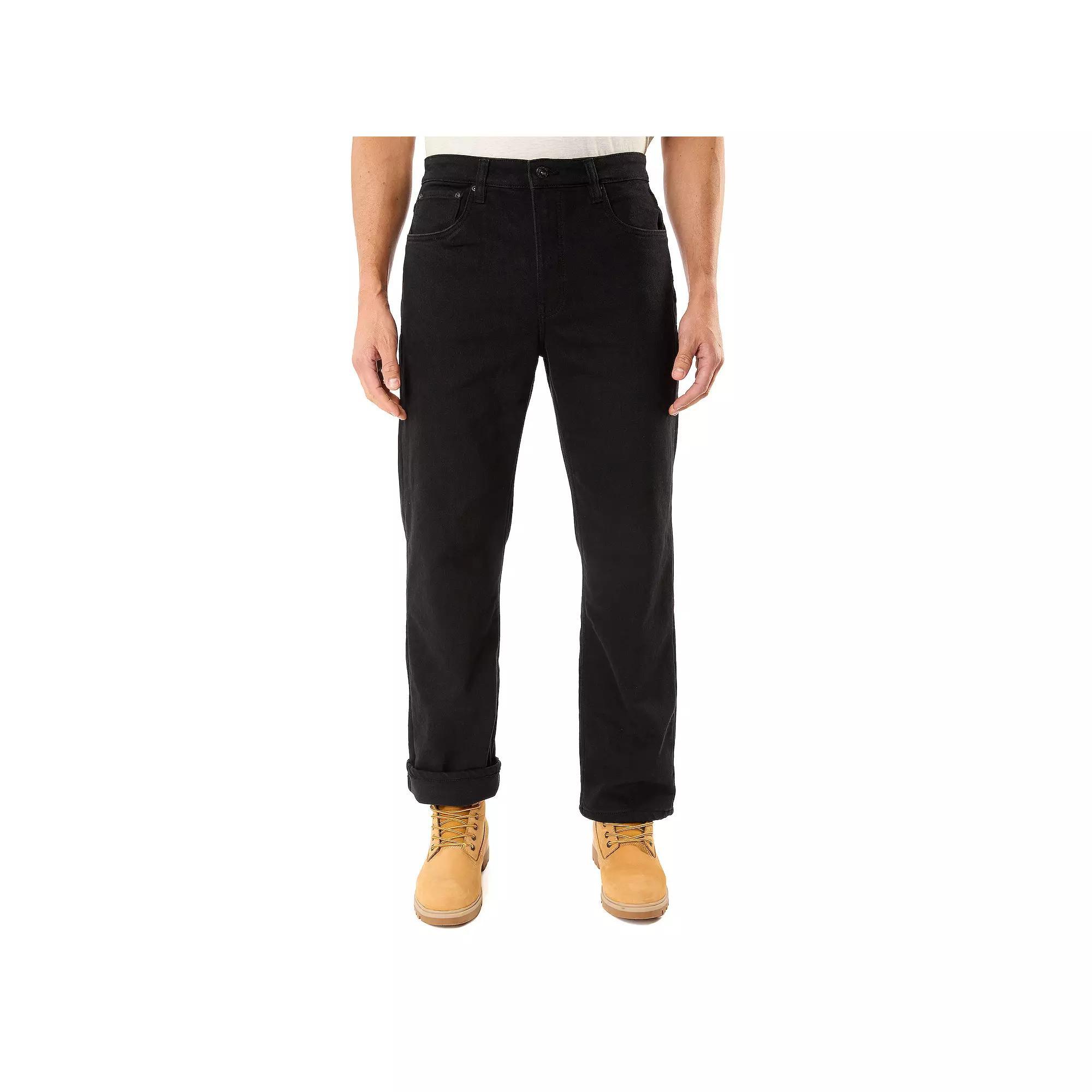 Men's Smith's Workwear Stretch Fleece Lined Jeans, Size: 38 X 32, Dark Vintage Blue Product Image