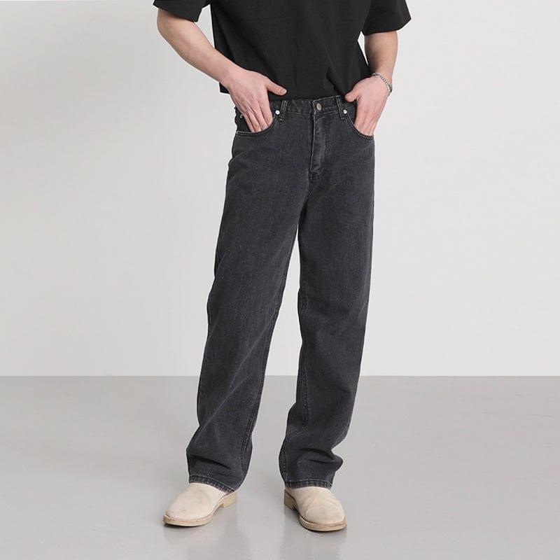 RT No. 7022 DARK GRAY STRAIGHT DENIM JEANS Product Image