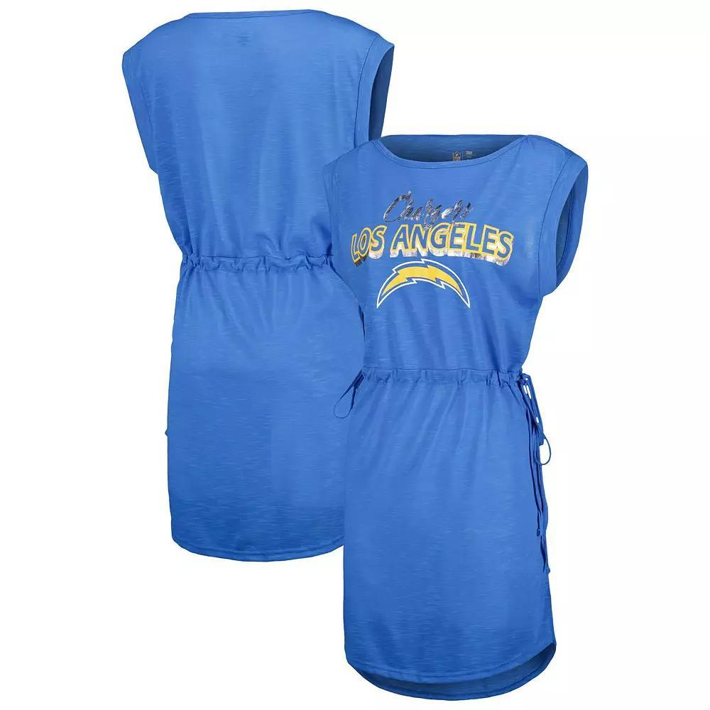 Women's G-III 4Her by Carl Banks Powder Blue Los Angeles Chargers G.O.A.T. Swimsuit Cover-Up, Size: Large, Light Product Image