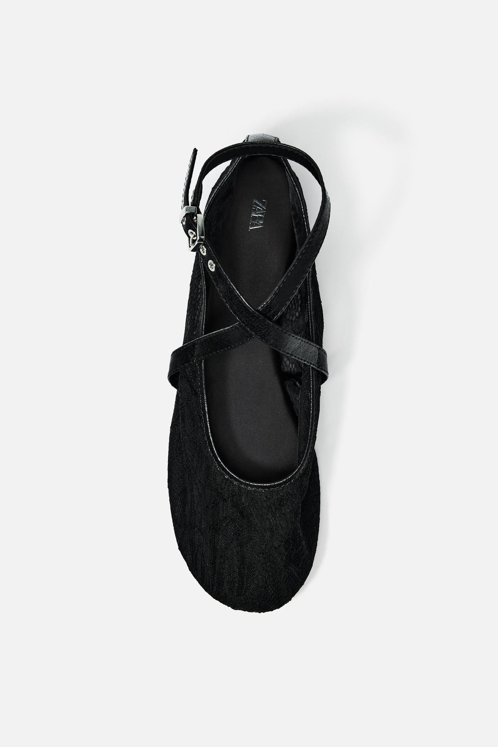 DOUBLE STRAP LACE BALLERINAS Product Image