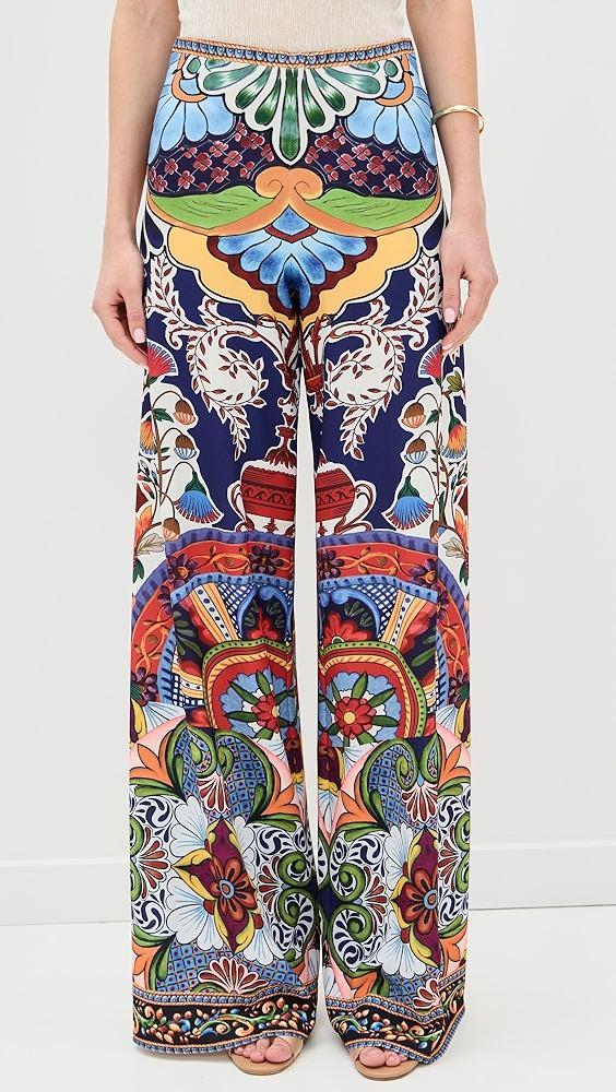 alice + olivia Athena Clean Wide Leg Pants | Shopbop Product Image