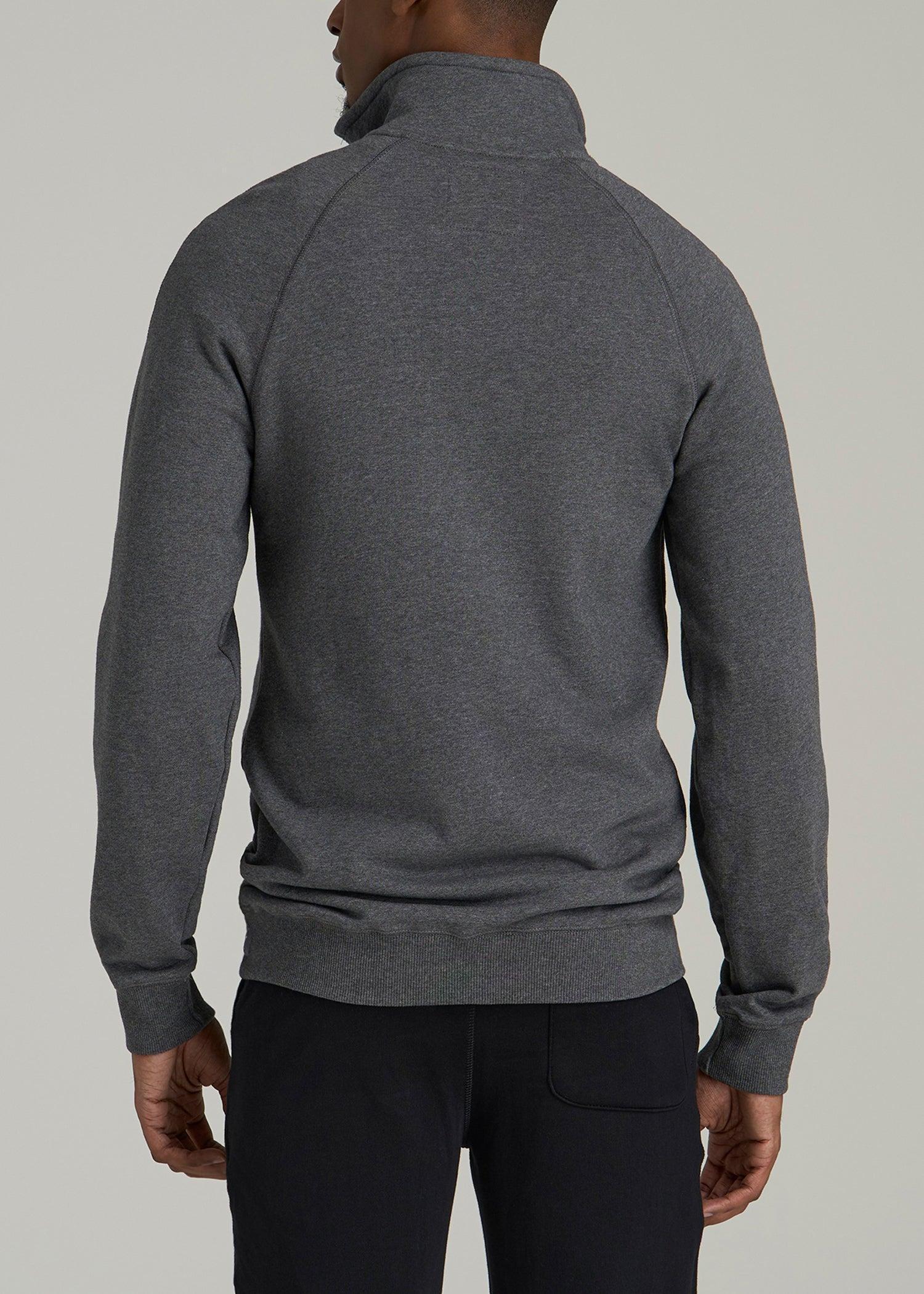 Wearever 2.0 French Terry Quarter-Zip Tall Men's Sweatshirt in Charcoal Mix Product Image