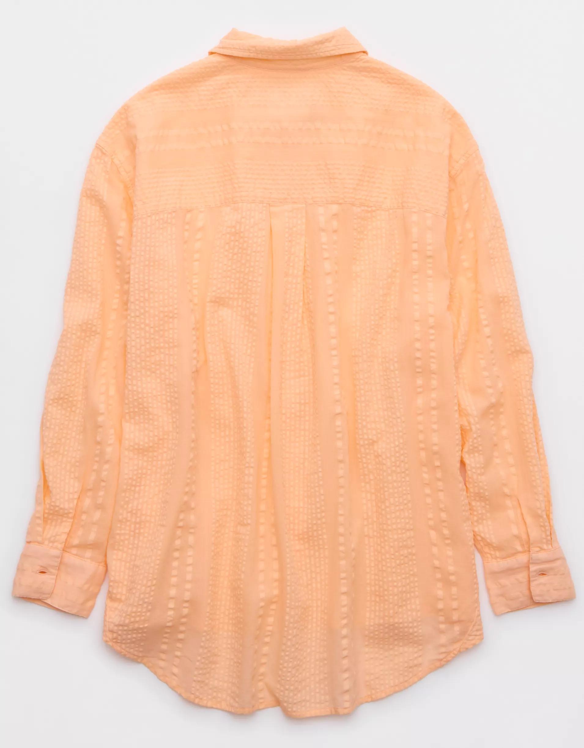 Aerie Seersucker Coverup Shirt Product Image