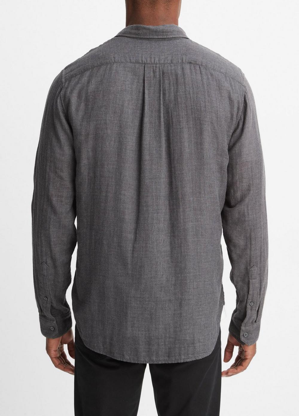 Mens Double Face Long Sleeve, Chambray, Size XS Vince Product Image