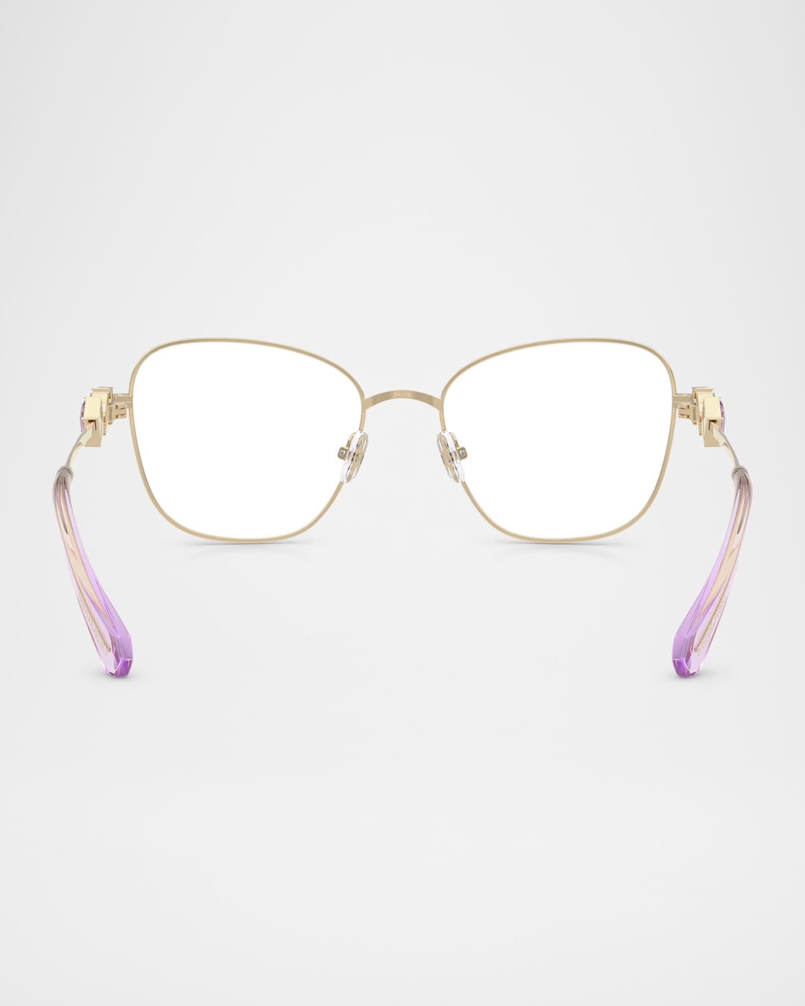 SK1025 Crystal Metal Round Optical Frames Product Image