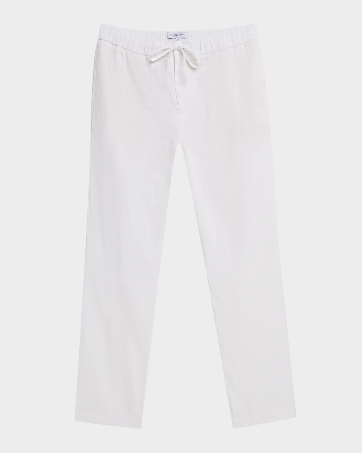 Mens Oscar Linen and Cotton Drawstring Chino Pants Product Image