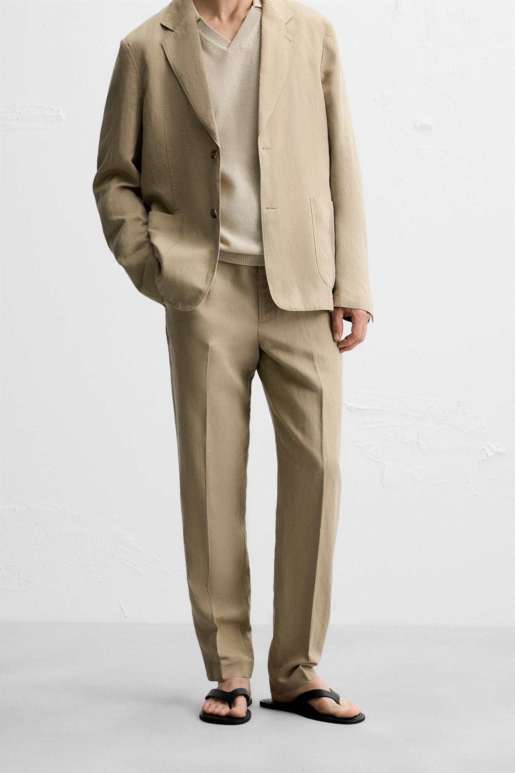 WASHED SUIT PANTS Product Image