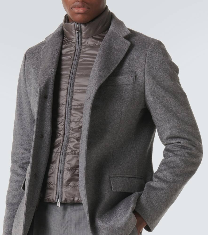 HERNO Quilted Cashmere American In Straight Closure With Three Buttons Product Image