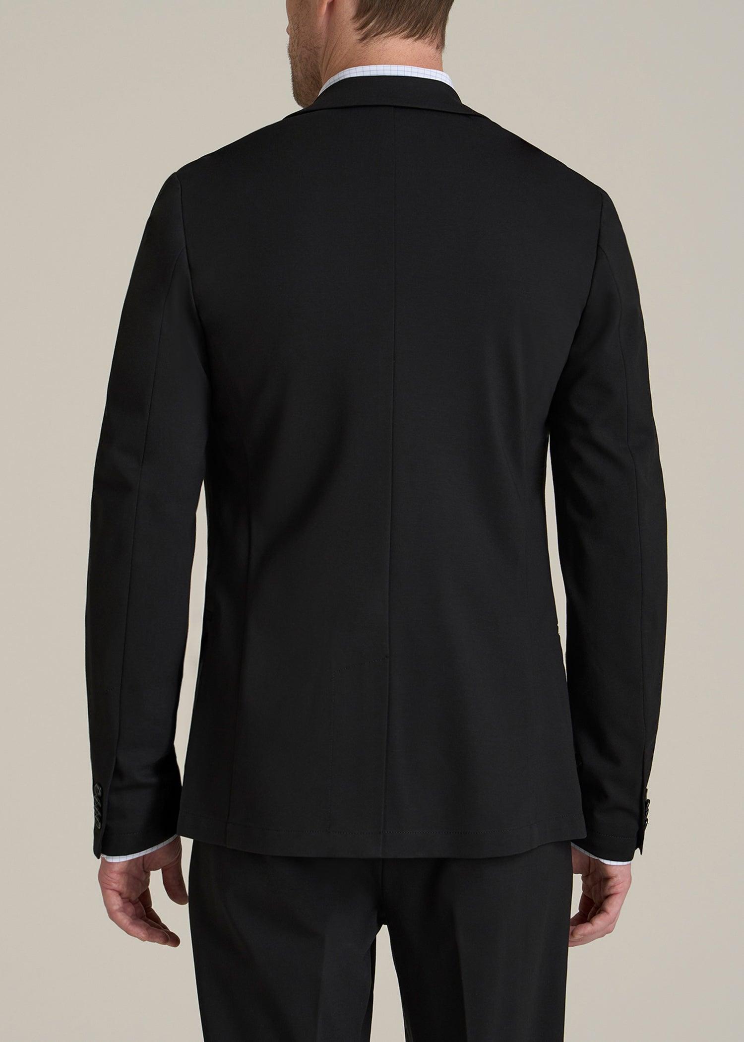Flex Tech Suit Jacket for Tall Men in Black Product Image