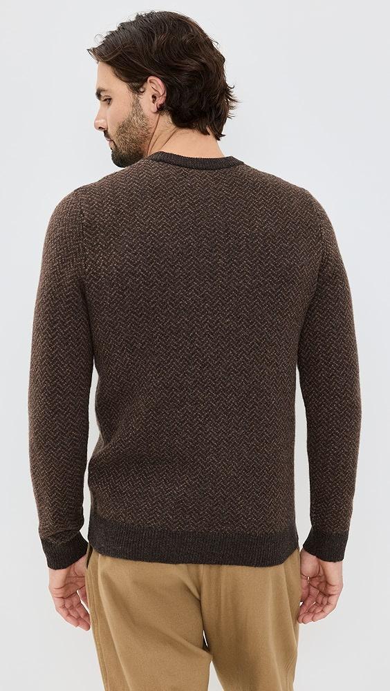 Taylor Stitch Eddy Herringbone Crewneck Sweater | Shopbop Product Image