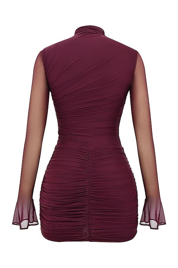 Lucasta Mulberry Gathered Mini Dress Product Image