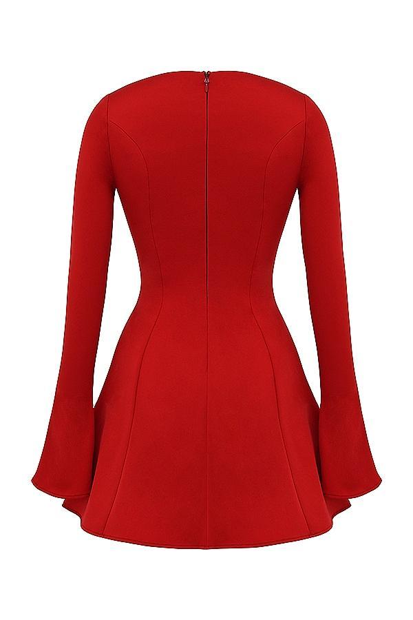 Sacha  red satin mini dress Product Image