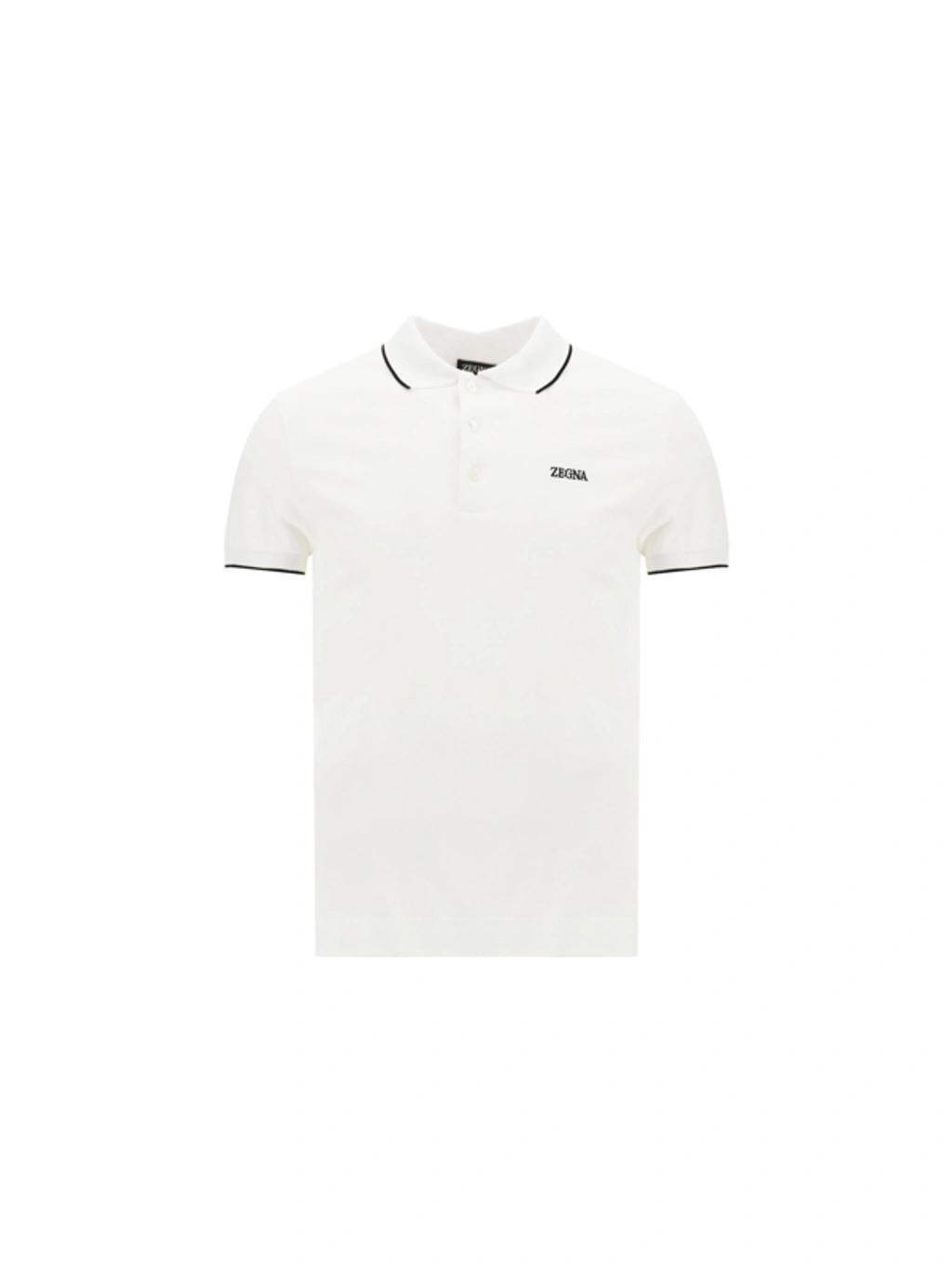 ZEGNA Polo Shirt In White Product Image