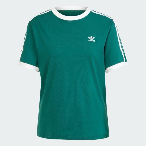 adidas 3-Stripes Tee Semi Coral XS Womens Product Image