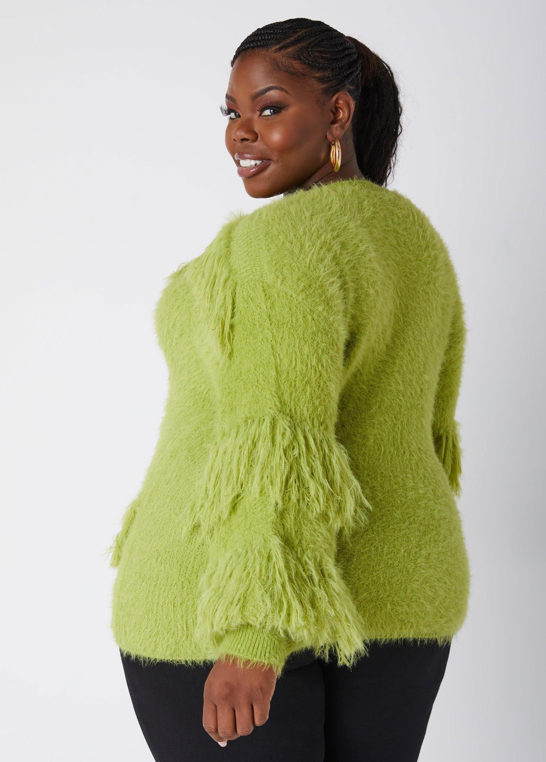 Fringed Boat Neck Sweater Product Image