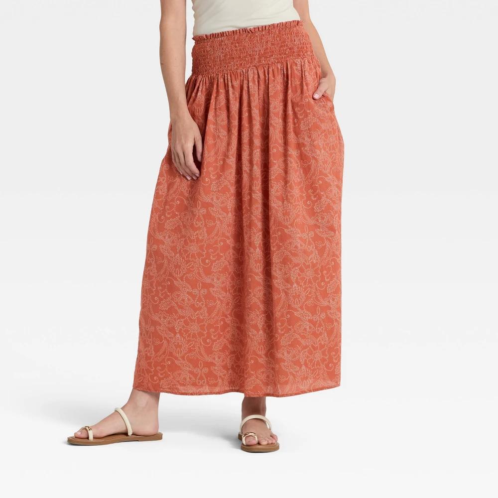 Women's Printed Maxi Skirt - Universal Thread™ Product Image