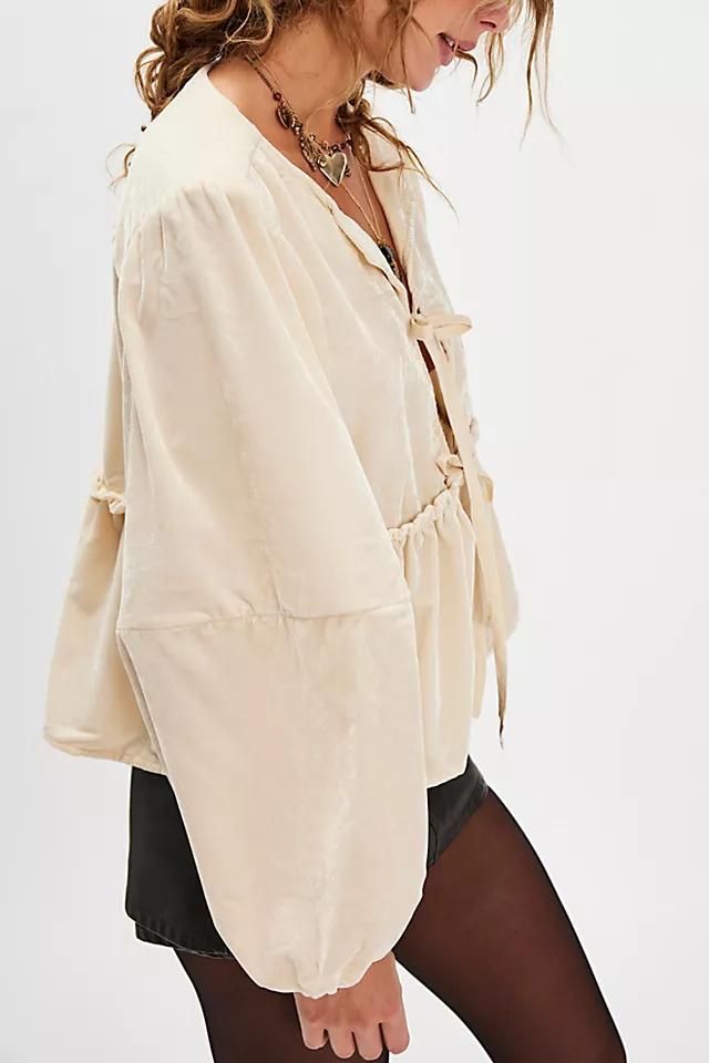 Brunch Babe Velvet Blouse Product Image