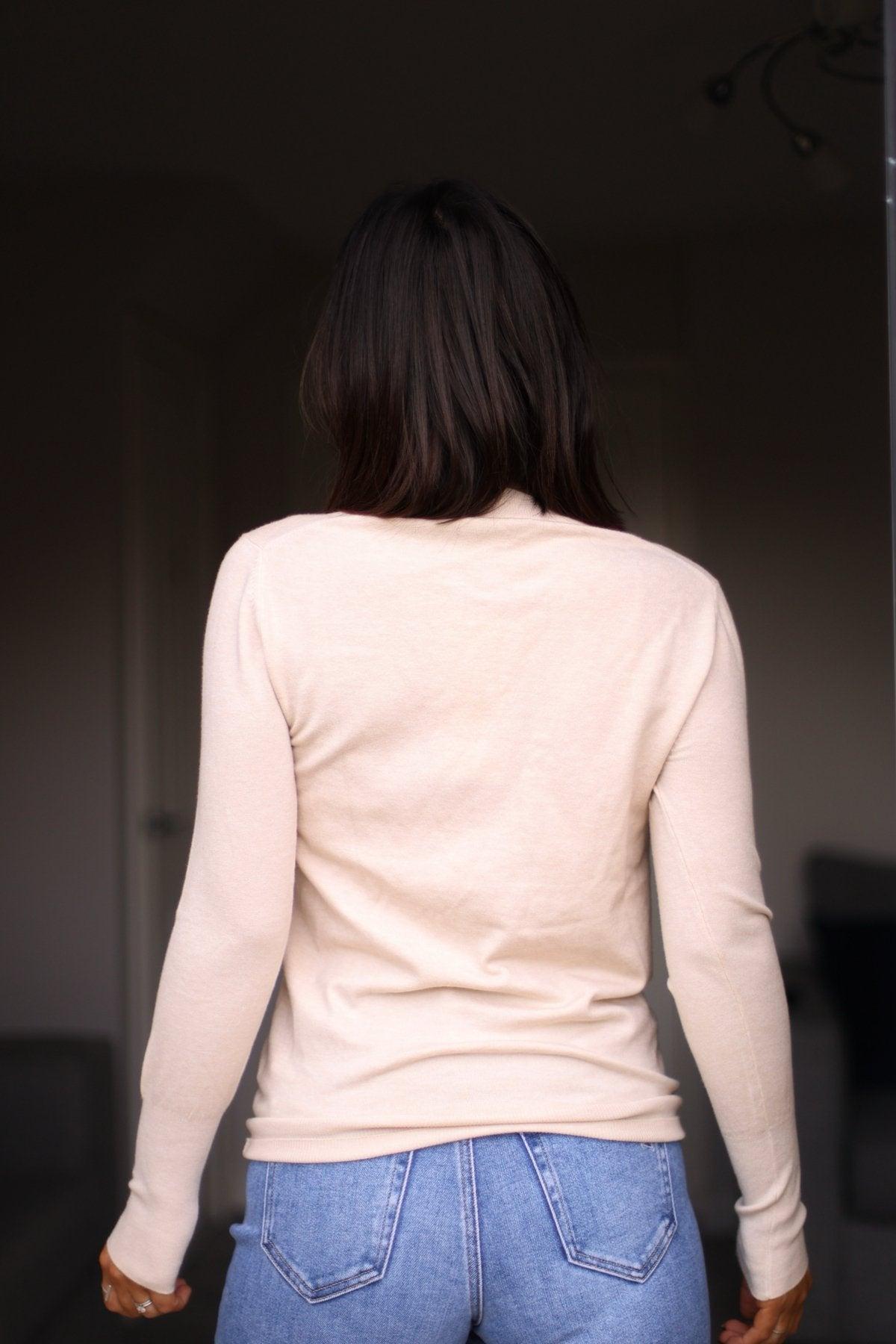 Back To You Cashmere Sweater - Oatmeal - FINAL SALE Product Image