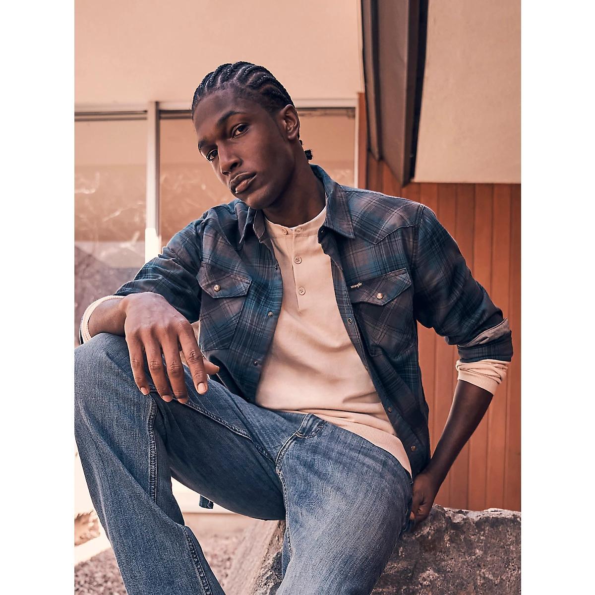 Men's Broken Twill Plaid Shirt | Men's SHIRTS | Wrangler® Product Image
