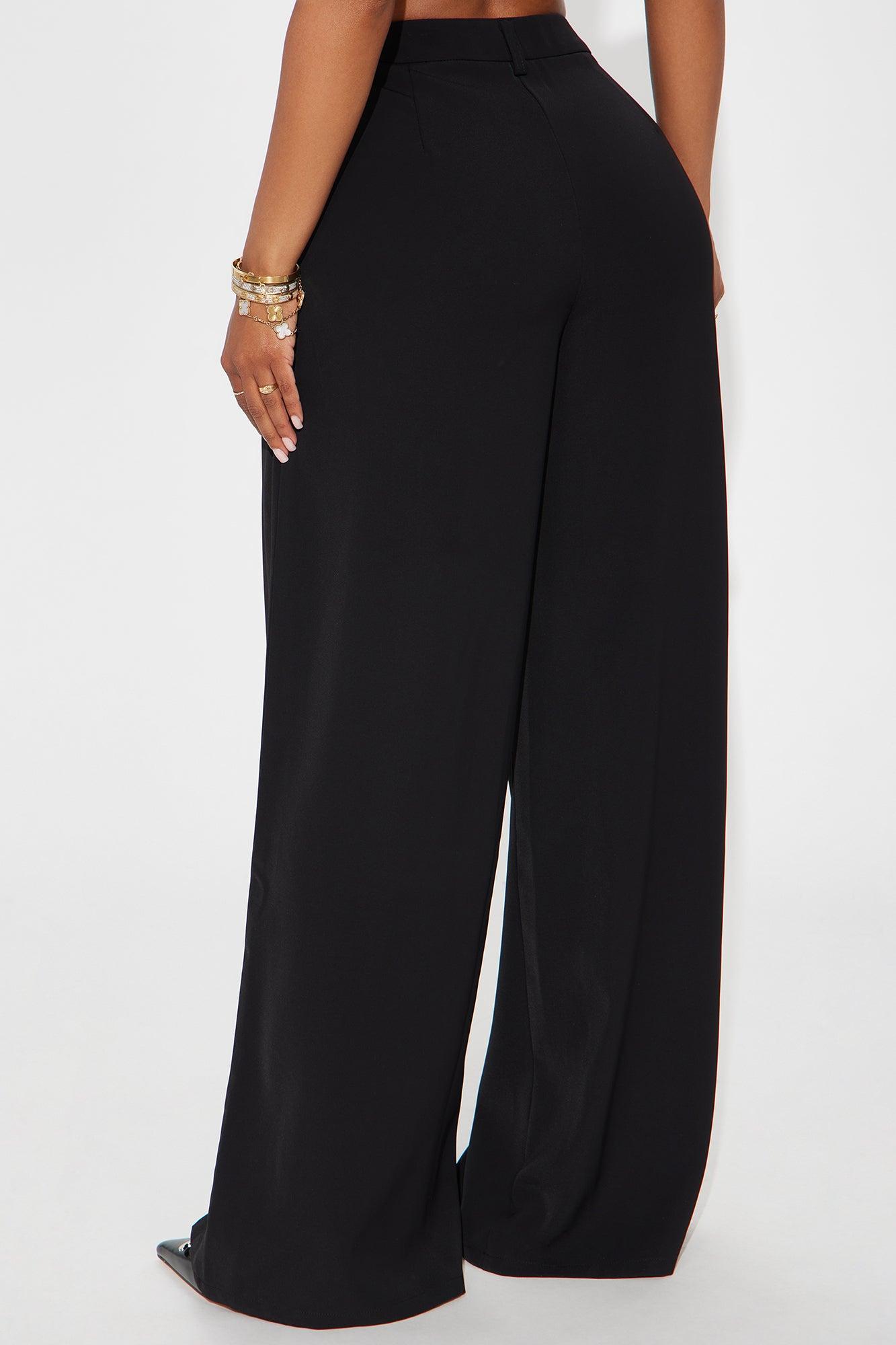 High Returns Wide Leg Trouser - Black Product Image