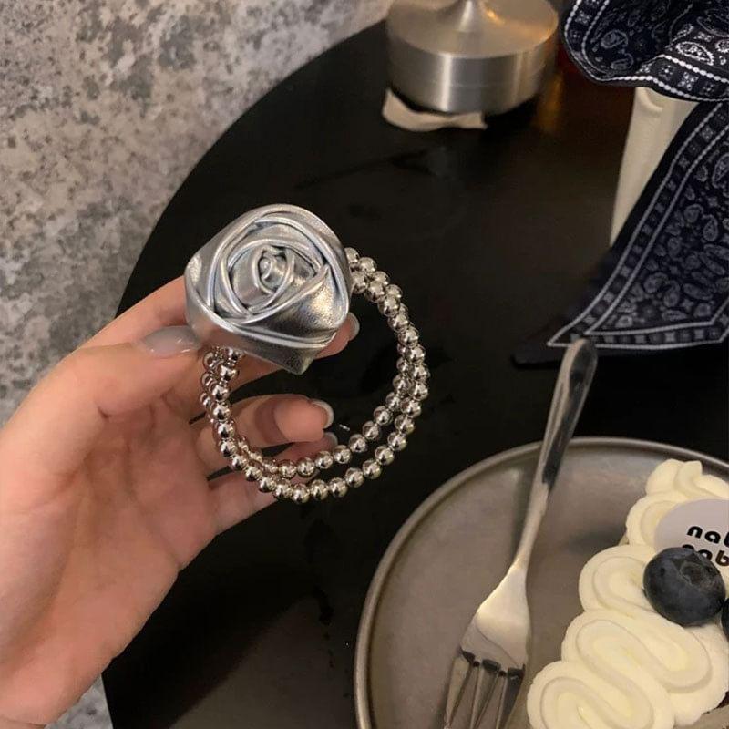 Rose Beaded Hair Tie Product Image