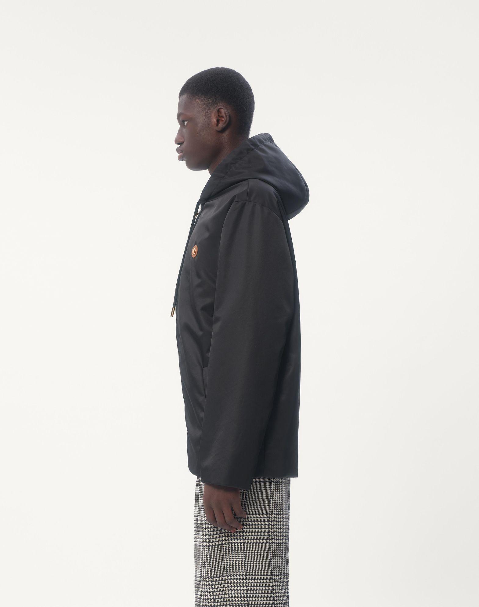 Nylon Hooded Windbreaker With Vlogo Patch Product Image