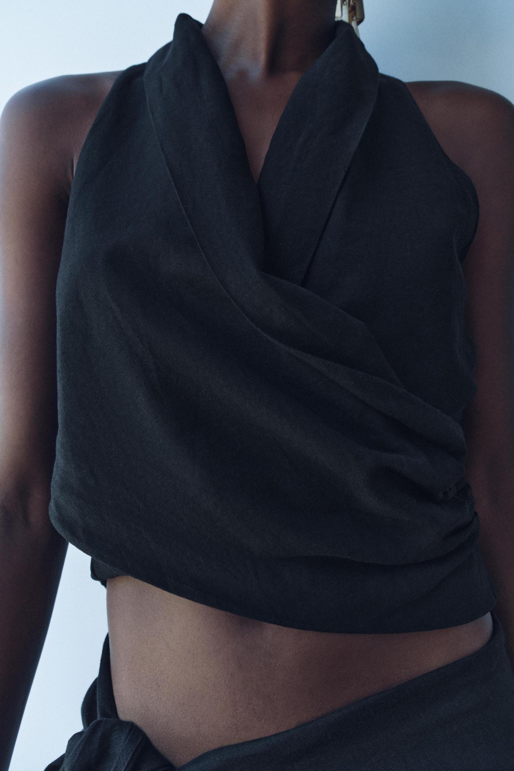 LINEN BLEND TOP ZW COLLECTION Product Image