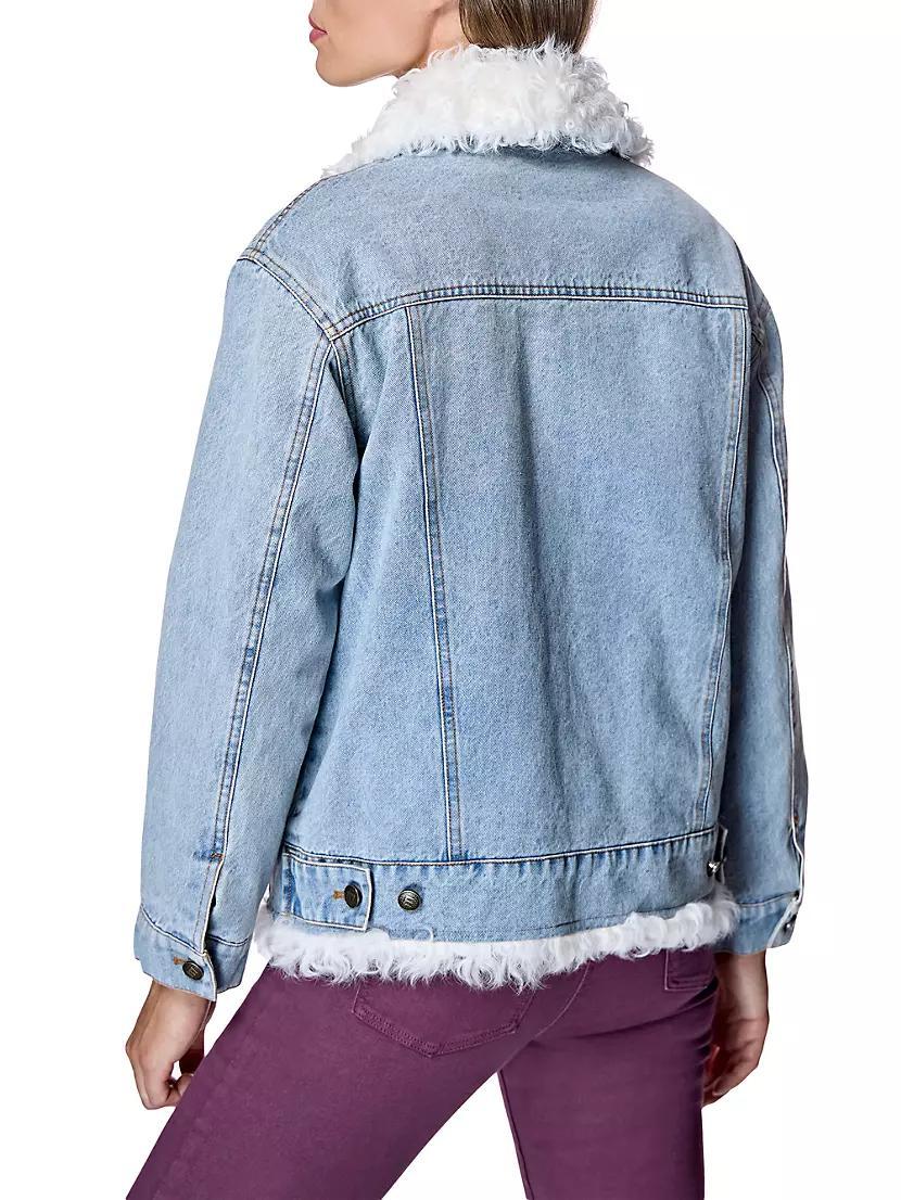 Quilted Lined Denim Jacket with Kalgan Lamb Trims Product Image