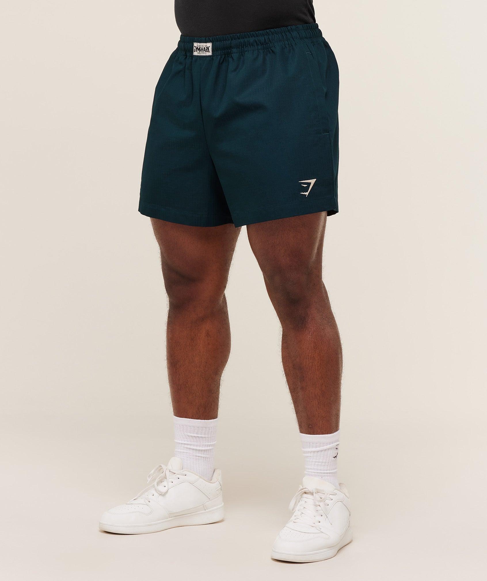 Gymshark Pumper Shorts 5" - Deep Petrol Blue Male Product Image