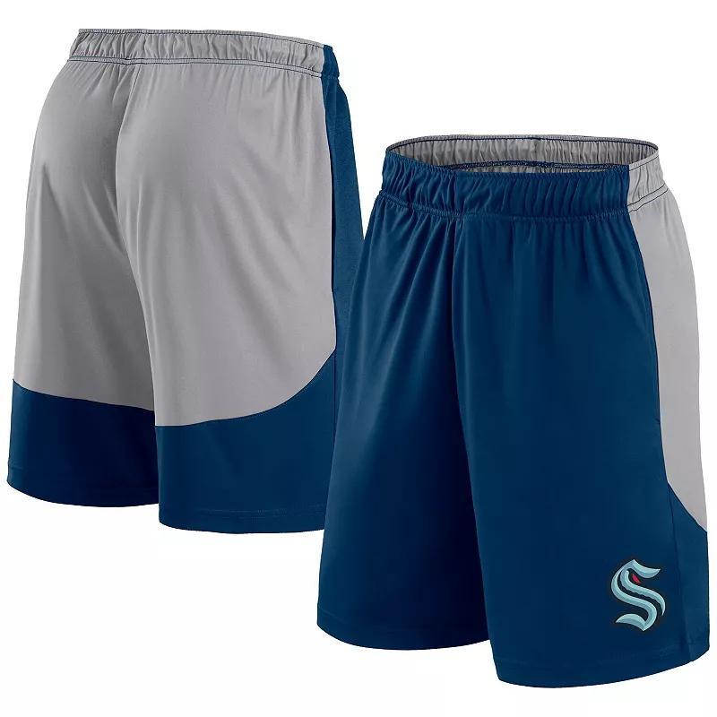 Men's Fanatics Navy/Gray Seattle Mariners Go Hard Shorts, Size: Large, Blue Product Image