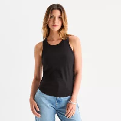 a.n.a Womens Crew Neck Sleeveless Tank Top Product Image