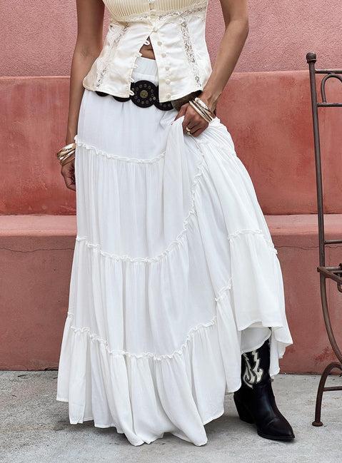 Miriah Maxi Skirt White Petite Product Image