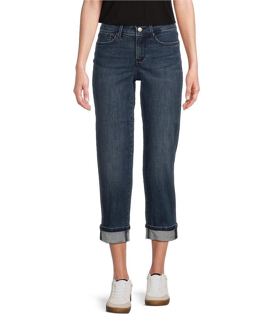 NYDJ Petite Size Marilyn Cuffed Cool Embrace® Lift Tuck® Capri Denim Jeans Product Image
